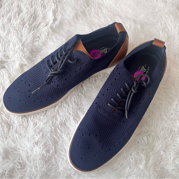 G.H. Bass & Co. Mens Kole Knit UL X Casual Oxford Shoe - 10.5 M Navy/Tan - Picture 9 of 15